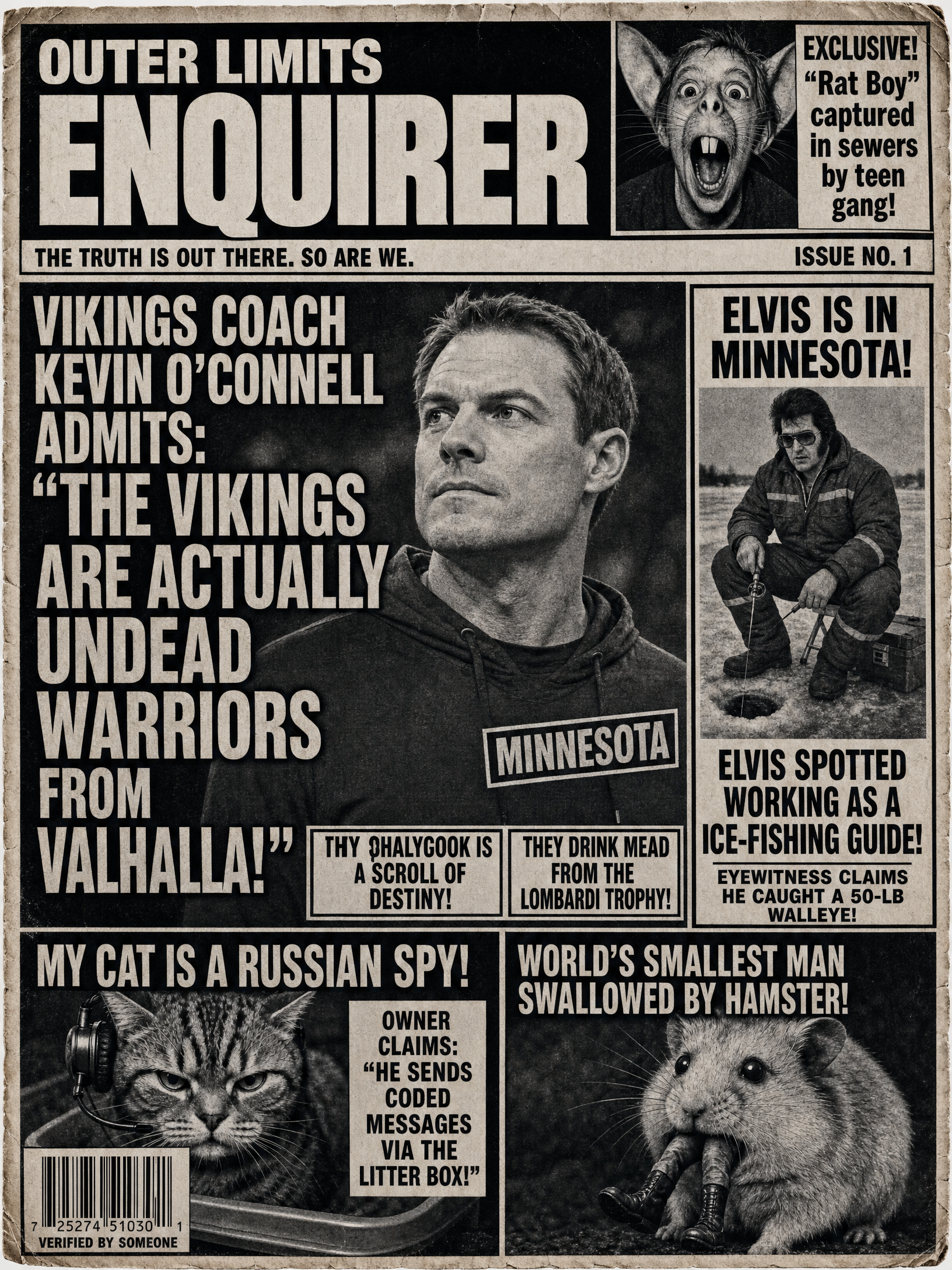 Outer Limits Enquirer — Vikings edition front page
